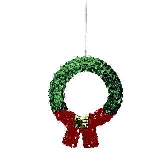 beaded christmas wreath