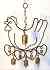 Wrought Iron Wind Chimes - Hen And Hearts - 