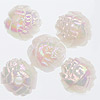 Rosebud Beads - White Ab - AB Beads - Rosebud Flower Beads - Rose Beads