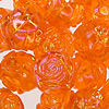 Rosebud Beads - Orange Ab - AB Beads - Rosebud Flower Beads - Rose Beads