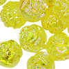 Rosebud Beads - Yellow Ab - AB Beads - Rosebud Flower Beads