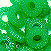 Colorful Spacer Beads - Bali-Style Beads - Xmas Green Op - Corrugated Beads - Flat Beads