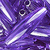 Spaghetti Beads - Amethyst Tr - Plastic Spaghetti Beads - Rice Beads