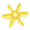 Starflake Beads - Sunburst Beads - Lt Sun Gold Tr - 10mm Starflake Beads - Sunburst Beads - Starburst Beads - Paddle Wheel Beads - Ferris Wheel Beads