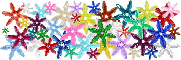 18mm Starflake Beads - Starburst Beads - Sunburst Beads