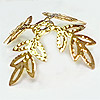 Leaf Bead Cap - Gold - Gold Bead Cap - Jewelry Beadcaps