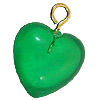 Heart Charms - Heart Pendant - Green Tr - Jewelry Findings - Heart for Jewelry Making