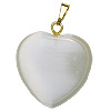 Fiber Optic Heart Charm - White - Jewelry Findings - Heart Pendants - Heart Jewelry Making