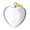 Fiber Optic Heart Charm - Plum - Jewelry Findings - Heart Pendants - Heart Jewelry Making