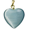 Fiber Optic Heart Charm - White - Jewelry Findings - Heart Pendants - Heart Jewelry Making