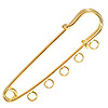 Large Safety Pin with Loops - Large Jewelry Pin with Loops - Goldtone - Kiltie Pin - Jewelry Pin