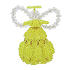 Beaded Angel Ornament Kit - Beaded Safety Pin Angel - Yellow - Safety Pin Angel Kit - Beaded Angel Kits - Birthstone Angel Kits - 