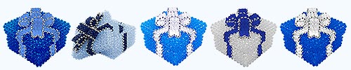 Assorted Shades of Beautiful Blue Beaded Boxes