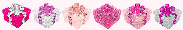 Beaded Boxes in Assorted Shades of Pink and Blush