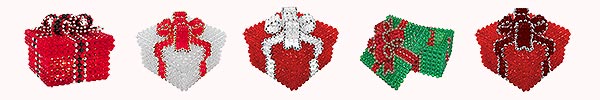 Beaded Boxes in Varying Reds