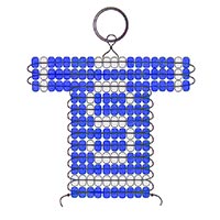 S letter bead pattern for making a school or team sports jersey keychain