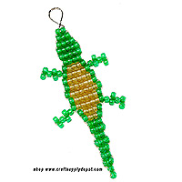 Beaded Alligator Key Chain