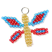Beaded Butterfly Key Chain