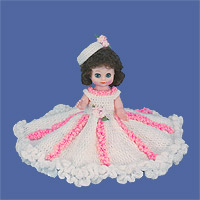 Crocheted Bed Doll Dress