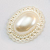 Oval Scalloped Pearl Cabochons - Ivory - Pearl Cabochon
