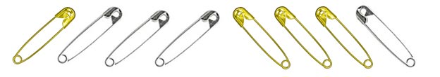 Standard safety pin
