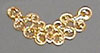 Curved Steel Filigree - Gold - 