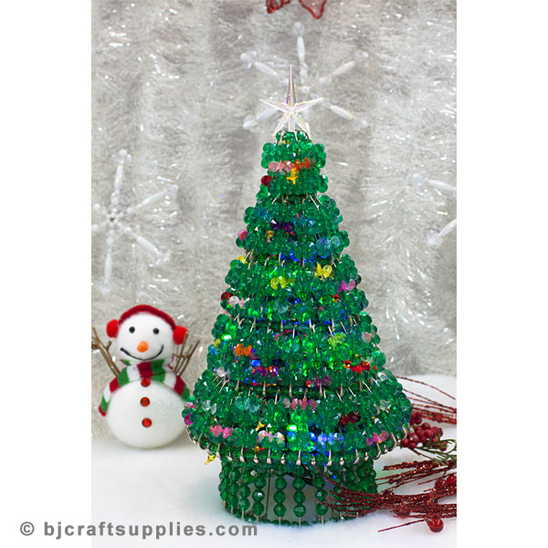 Beaded Christmas Tree Kits - Beaded Safety Pin Christmas Tree